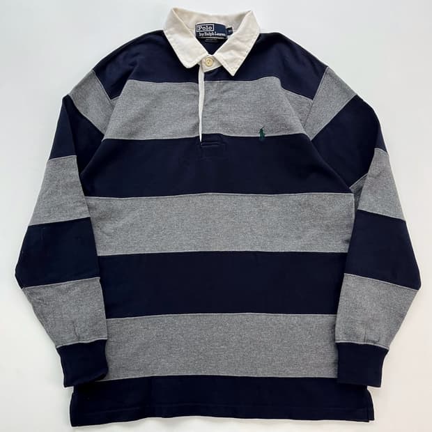 폴로 랄프로렌 루즈핏 네이비 그레이 럭비 스웻 셔츠