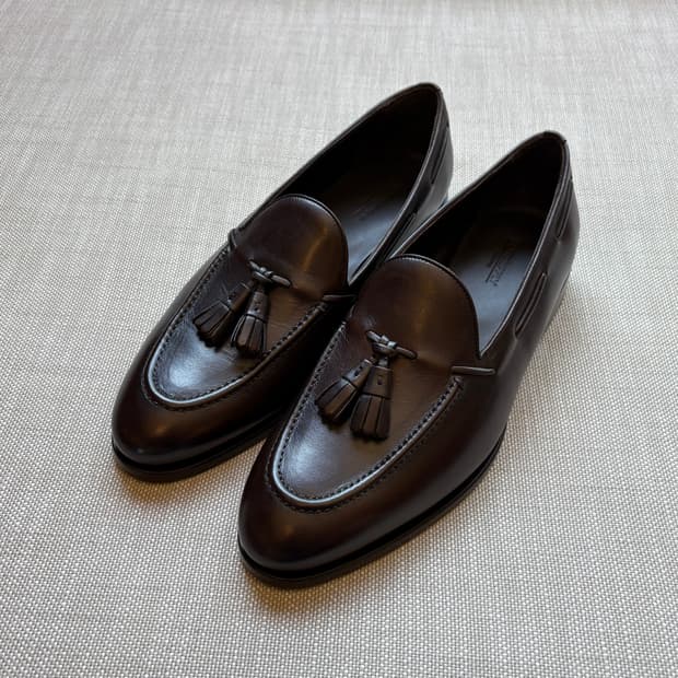 (EU41) Italy SUITSUPPLY 다크 브라운 태슬 로퍼