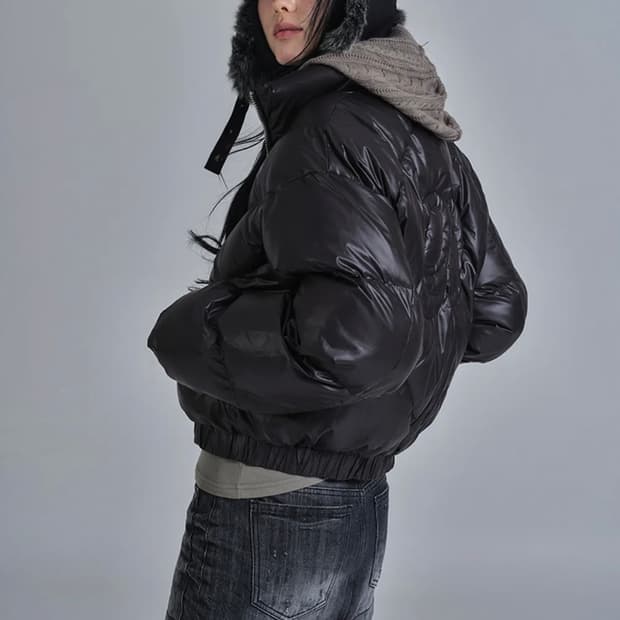 애즈온 BETTY PUFFER JACKET / BLACK