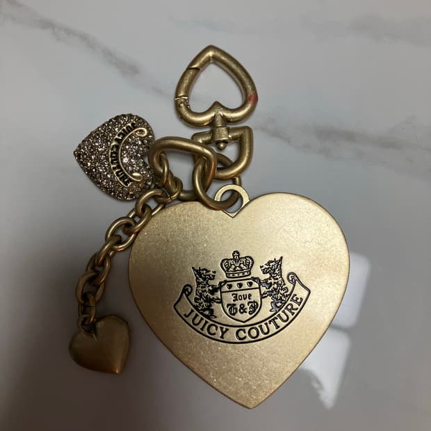 Y2K 쥬시 꾸뛰르 스와롭스키 참 하트 키링 Juicy Couture
