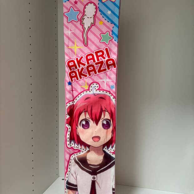 유루유리 아카자 아카리 양털 머플러 핑크 미소녀 방꾸