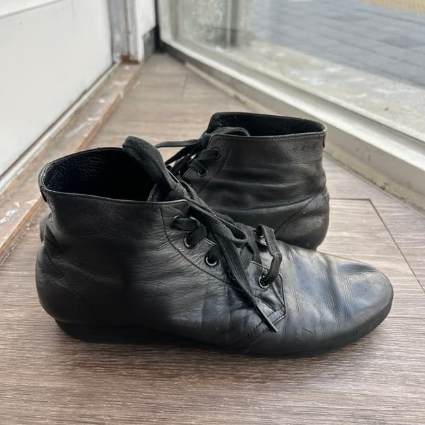 요지 야마모토 램스킨 하이탑 슈즈