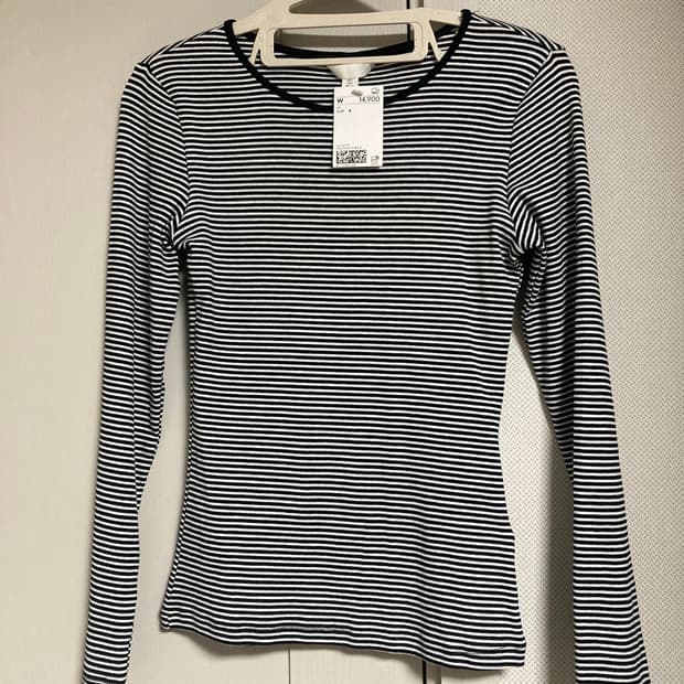 H&m 여성 스트라이프 긴팔 니트