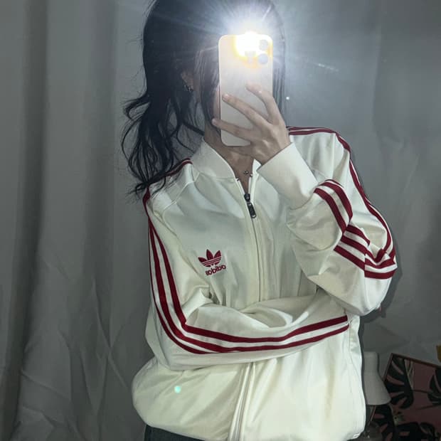 🐰아디다스 화이트 파이어버드 흰빨 트랙탑 집업 져지♥️