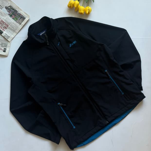 Asics 아식스 빈티지 블랙 윈드브레이커