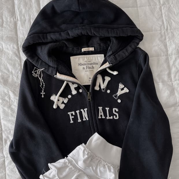 아베크롬비 XL 네이비 후드집업