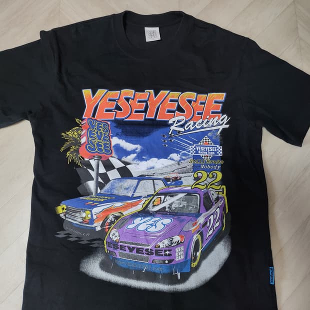 예스아이씨 레이싱 반팔티 블랙 M