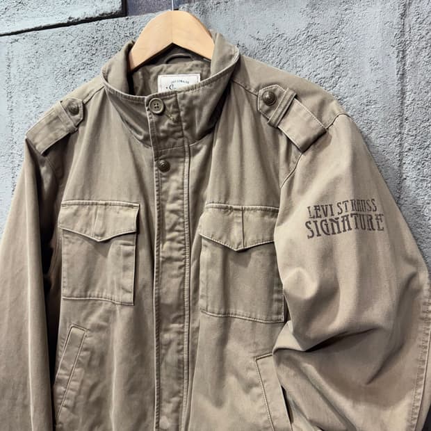 리바이스 시그니처 밀리터리 블루종 자켓 (L)  