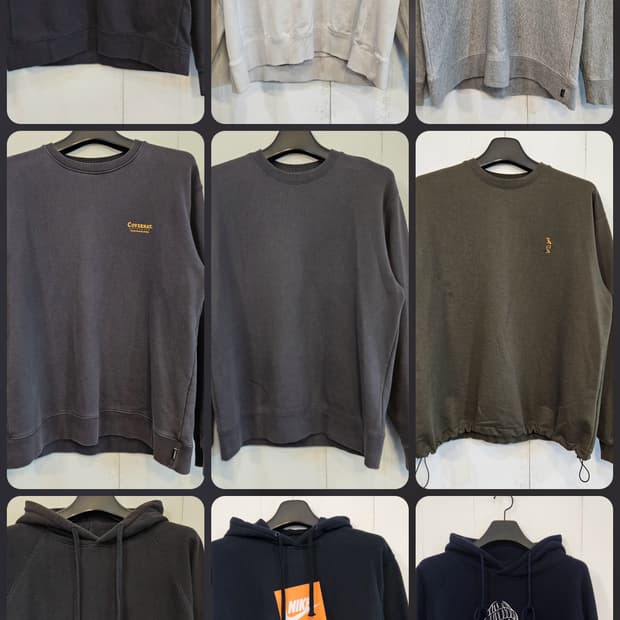 95~105 브랜드 정품 맨투맨(기모), 후드 9장 장당 만원