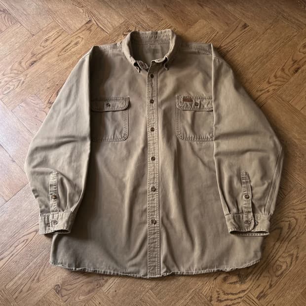 [3XL]칼하트 USA 2포켓 머쉬룸 코튼 워크 셔츠