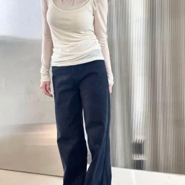 스토어오묘 오묘스토어 와이드 스트레이트 팬츠