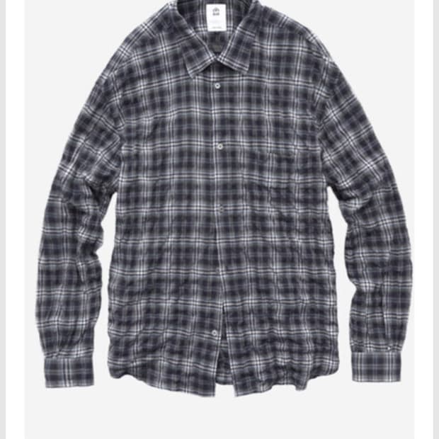 폴리테루 컨트리 체크셔츠 네이비