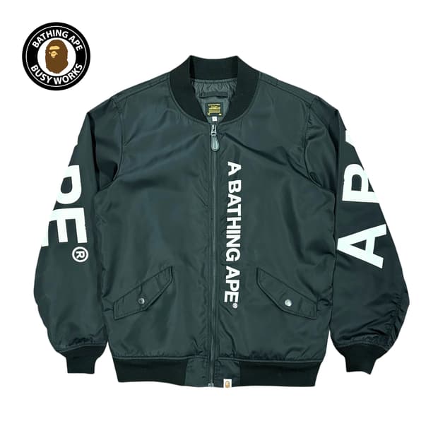 (L) 베이프 MA-1 나일론 봄버 자켓