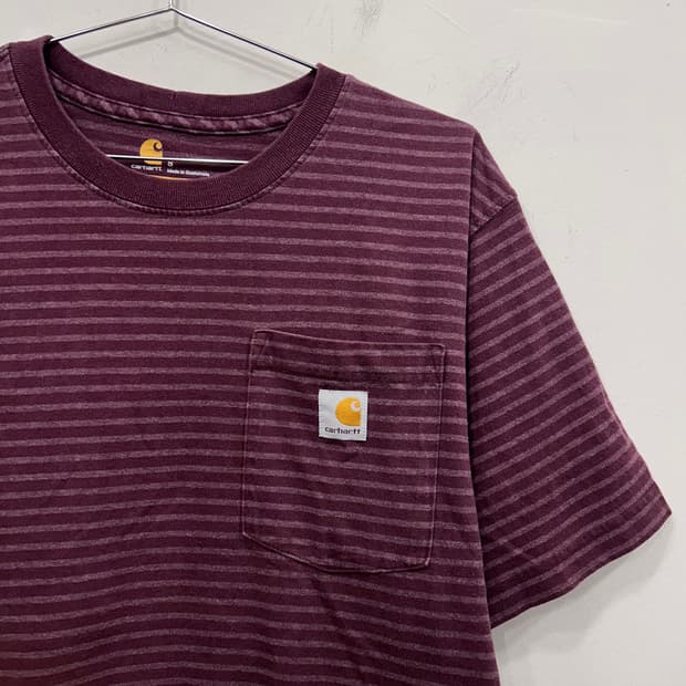 칼하트 오리지날핏 포켓 스트라이프 반팔티