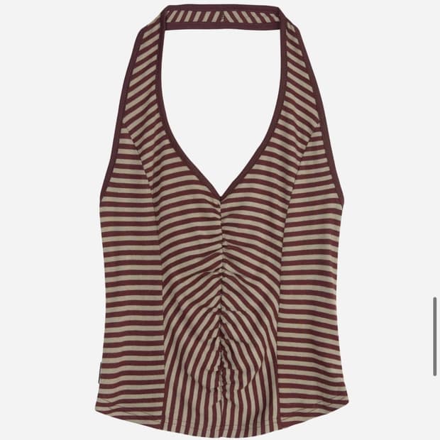구해요 세릭 stripe halter neck sleeveless