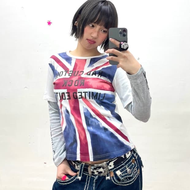 American Flag Layered Long Sleeve 