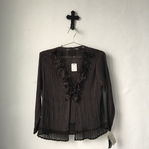 Pleats pattern cardigan