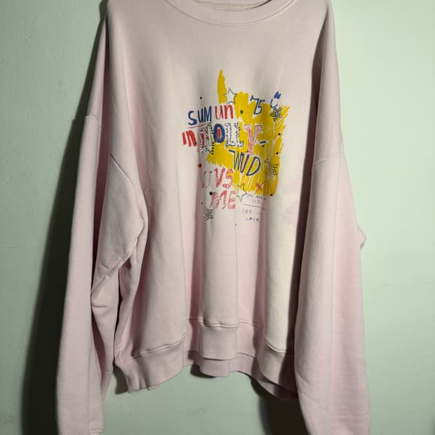 Paly Hollywood 크루넥 / 맨투맨 핑크 XL/2XL