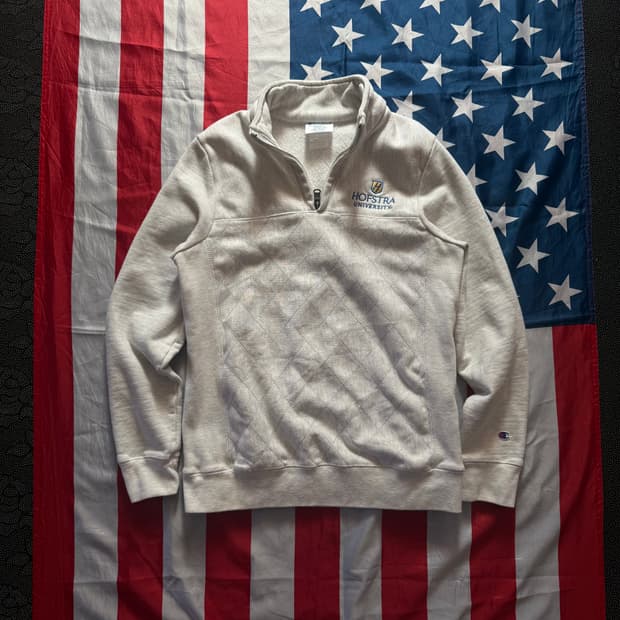 [S] 챔피온 리버스위브 뉴욕 호프스트라 유니버시티 반집업 맨투맨