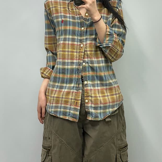 폴로 랄프로렌 체크 옥스포드 셔츠