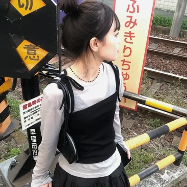 애니원모어 코지 뷔스티에 티셔츠 세트