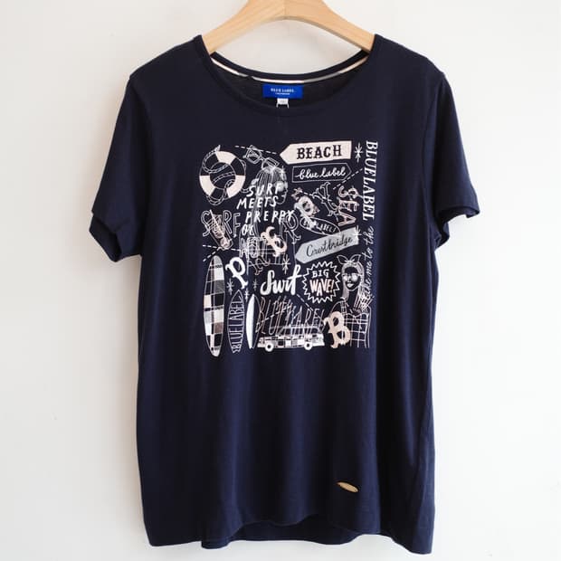 BLUE LABEL CRESTBRIDGE 프린팅 티셔츠 (새상품)