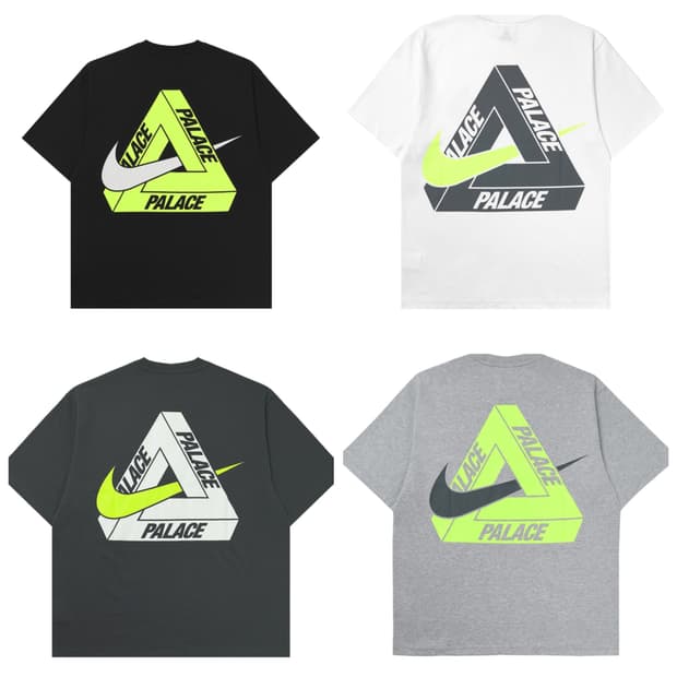 L)팔라스 x 나이키 트라이 스우시 티셔츠 블랙, 화이트, 차콜, 그레이