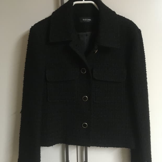 시스티나 카라 트위드 자켓