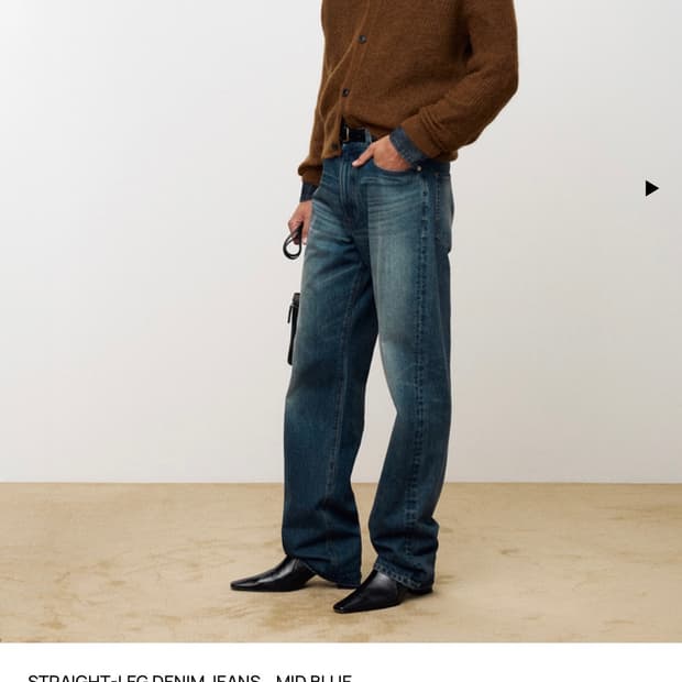 토니웩 스트레이트 데님 미드블루 32