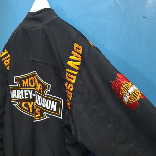 희귀 빈티지 할리데이비슨 블루종