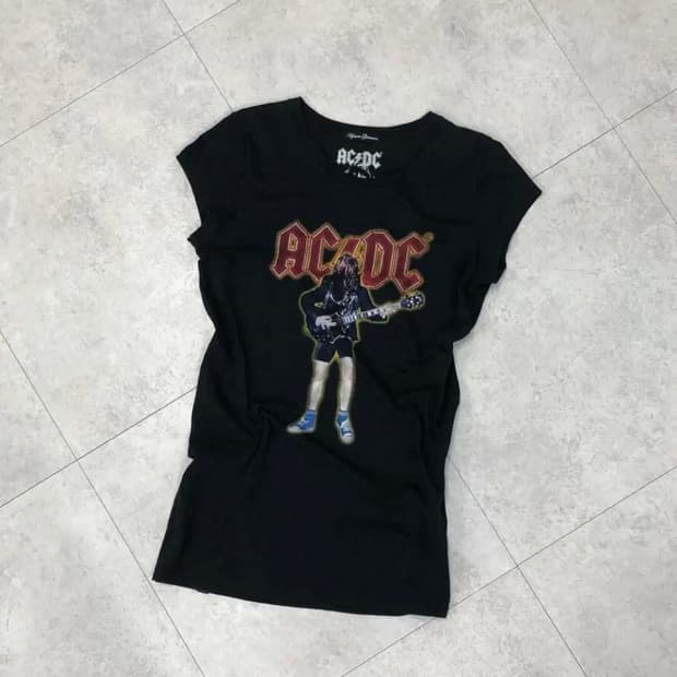 히스테릭글래머 acdc 반팔 블랙