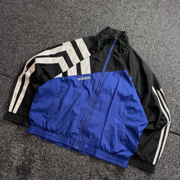 00s 아디다스 올드스쿨 배색 바람막이 3333