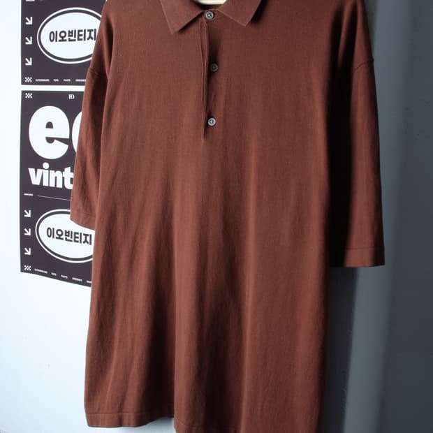 (2XL-3XL) 유니클로 반팔 카라 티셔츠 니트 빅사이즈-H35274