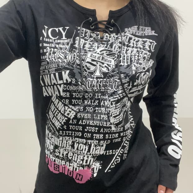 Vision Streetwear 비전 스트릿웨어 펑크 레터링 슬리브