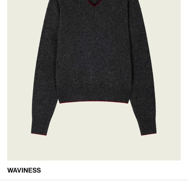 Drift Layered V-neck Knit - Charcoal Red