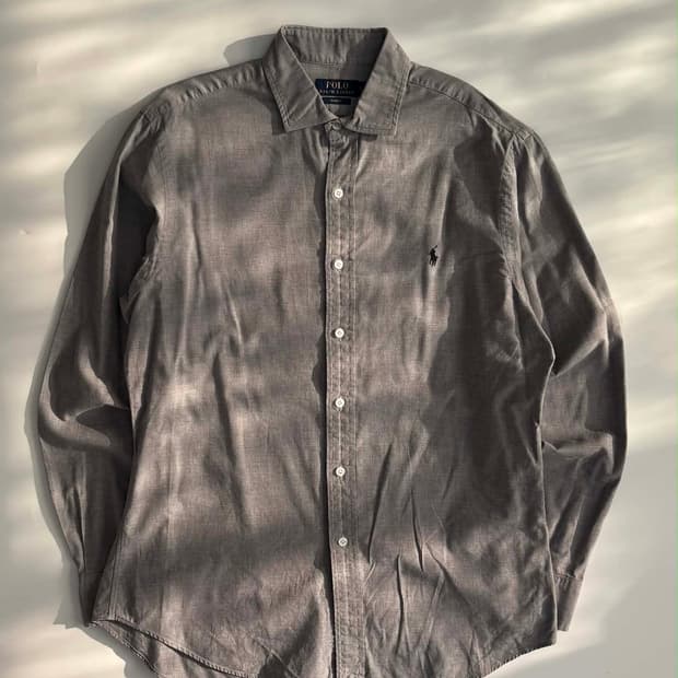 [L] 폴로 랄프로렌 그레이 슬림핏 셔츠