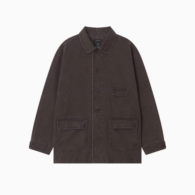 오헤시오 스타 플로랄 워시드 코튼 자켓 퍼플