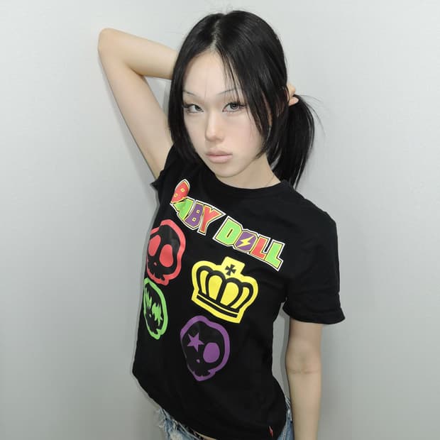 BABY DOLL Rock Skull T-Shirt
