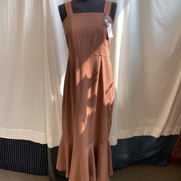 GRL 브라운 민소매원피스(M/새상품)