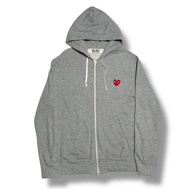 Comme des Garcons 레드와펜 그레이 후드집업