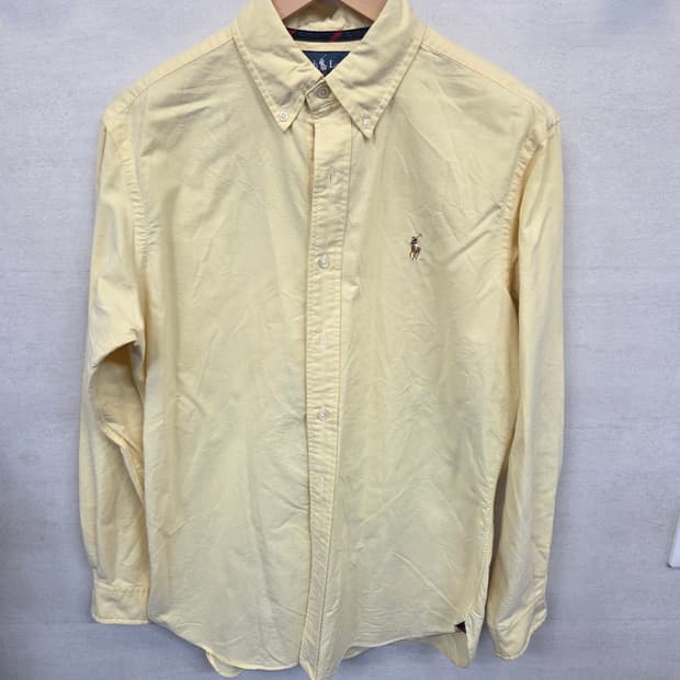 폴로랄프로렌 칼라포니 셔츠긴팔 병아리 m 클래식핏 