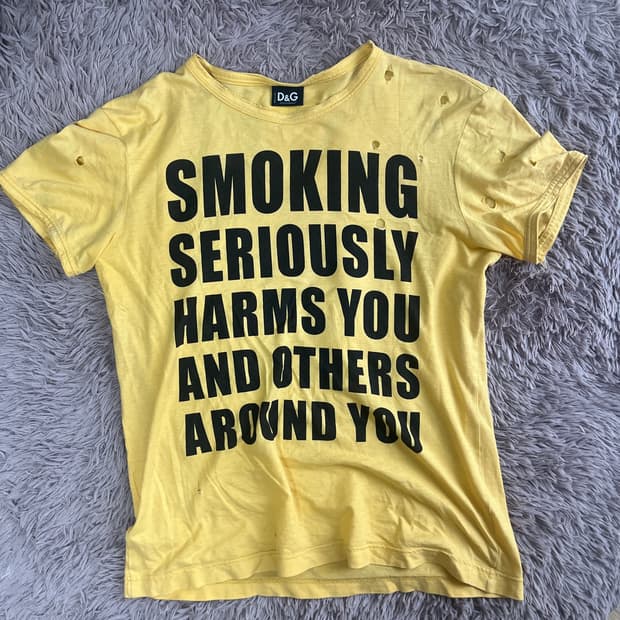 돌체앤가바나 smoking harms 티셔츠