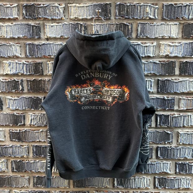 할리데이비슨 플레임 집업후디