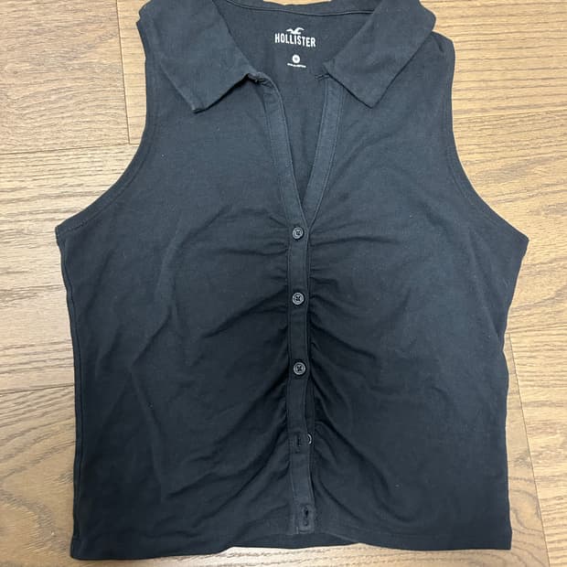 새상품) 홀리스터 카라 홀터넥 슬리브리스