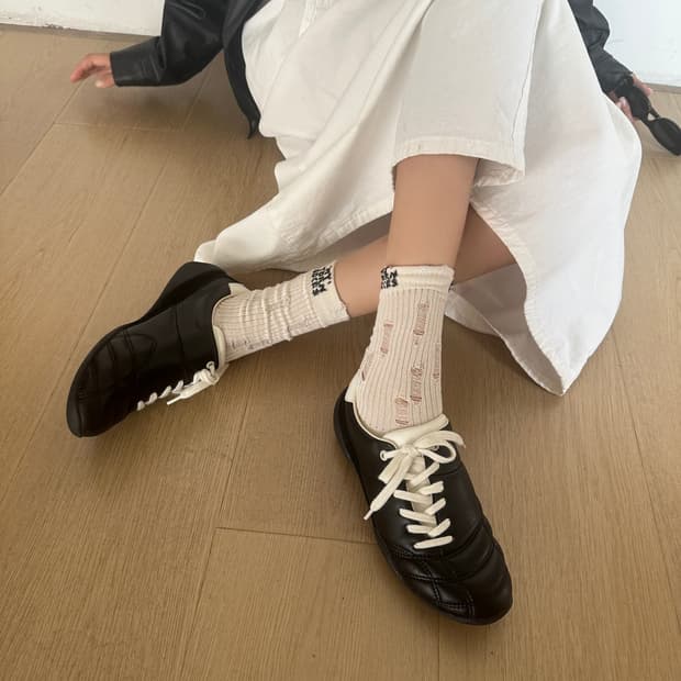 레트로 천연가죽  캐쥬얼화 (2color)