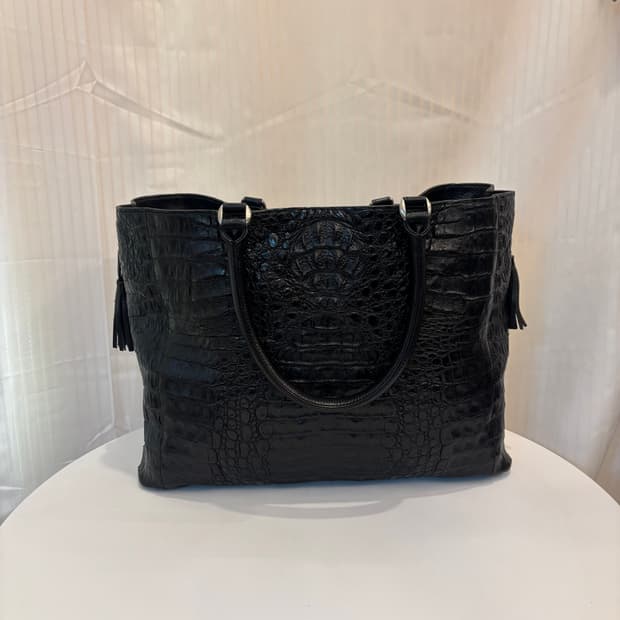 천연 악어가죽 토트백    