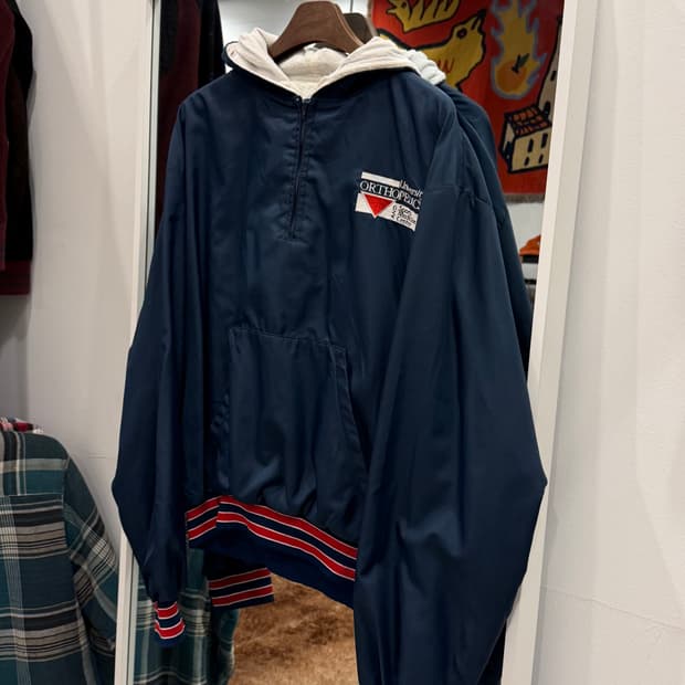 90s Holloway 할로웨이 나일론 쿼터 집업 아노락 후드 (USA)