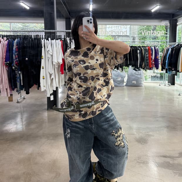 베이프 스타 카모 반팔