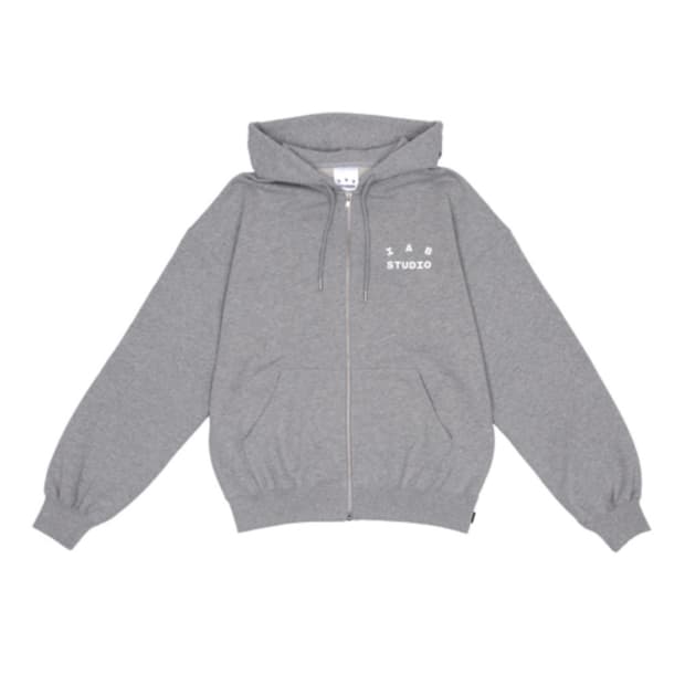 [XL] 아이앱스튜디오 후드 집업 멜란지 그레이