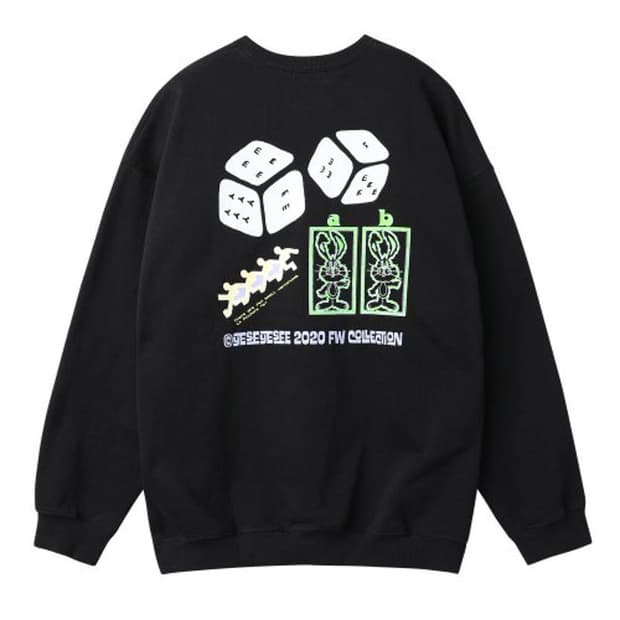예스아이씨 맨투맨 Y.E.S Trick Sweatshirts Black